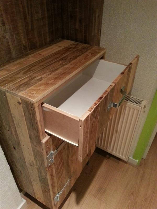 Storage Cabinet Made Out Of Pallets