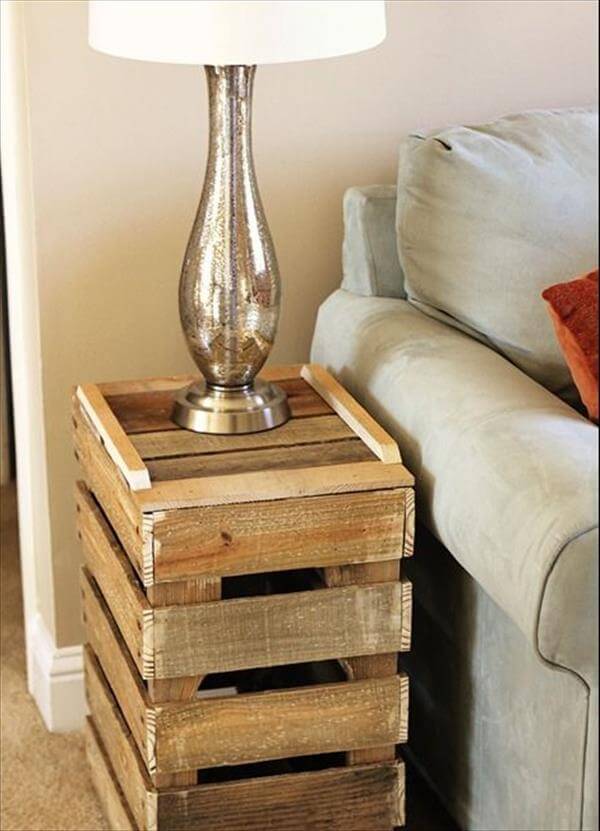 how to make end tables out of crates  Fabulous Woodworking Projects