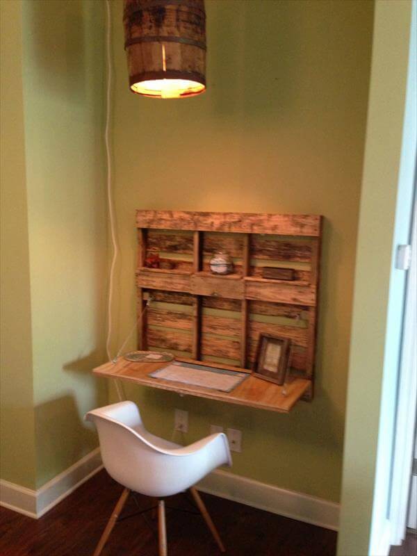 Diy Wood Pallet Desk Pictures to pin on Pinterest