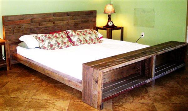 DIY Pallet Bed Frame at no Cost | 101 Pallets