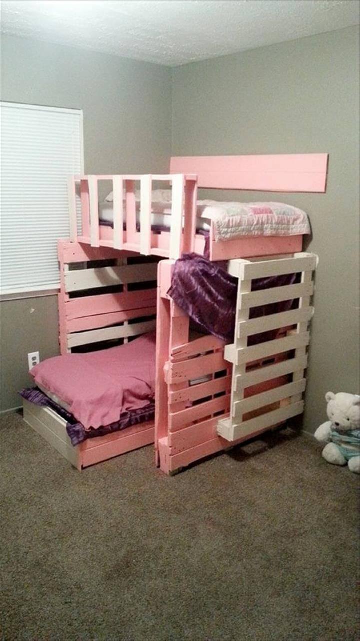 Pallet Bed Kids, Bunk Beds Made From Pallets